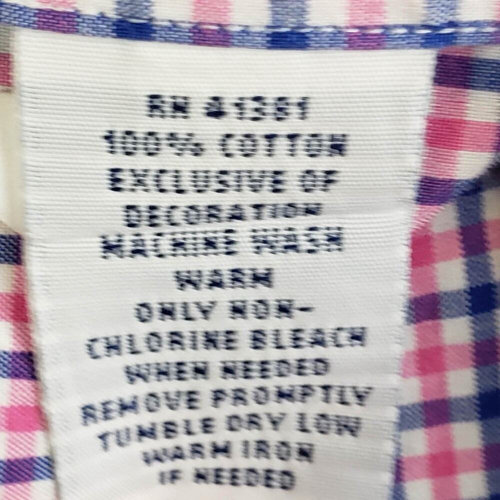 Polo Ralph Lauren Shirt Oxford Button Down Mens Size Medium LS White Pink Plaid - Picture 8 of 11